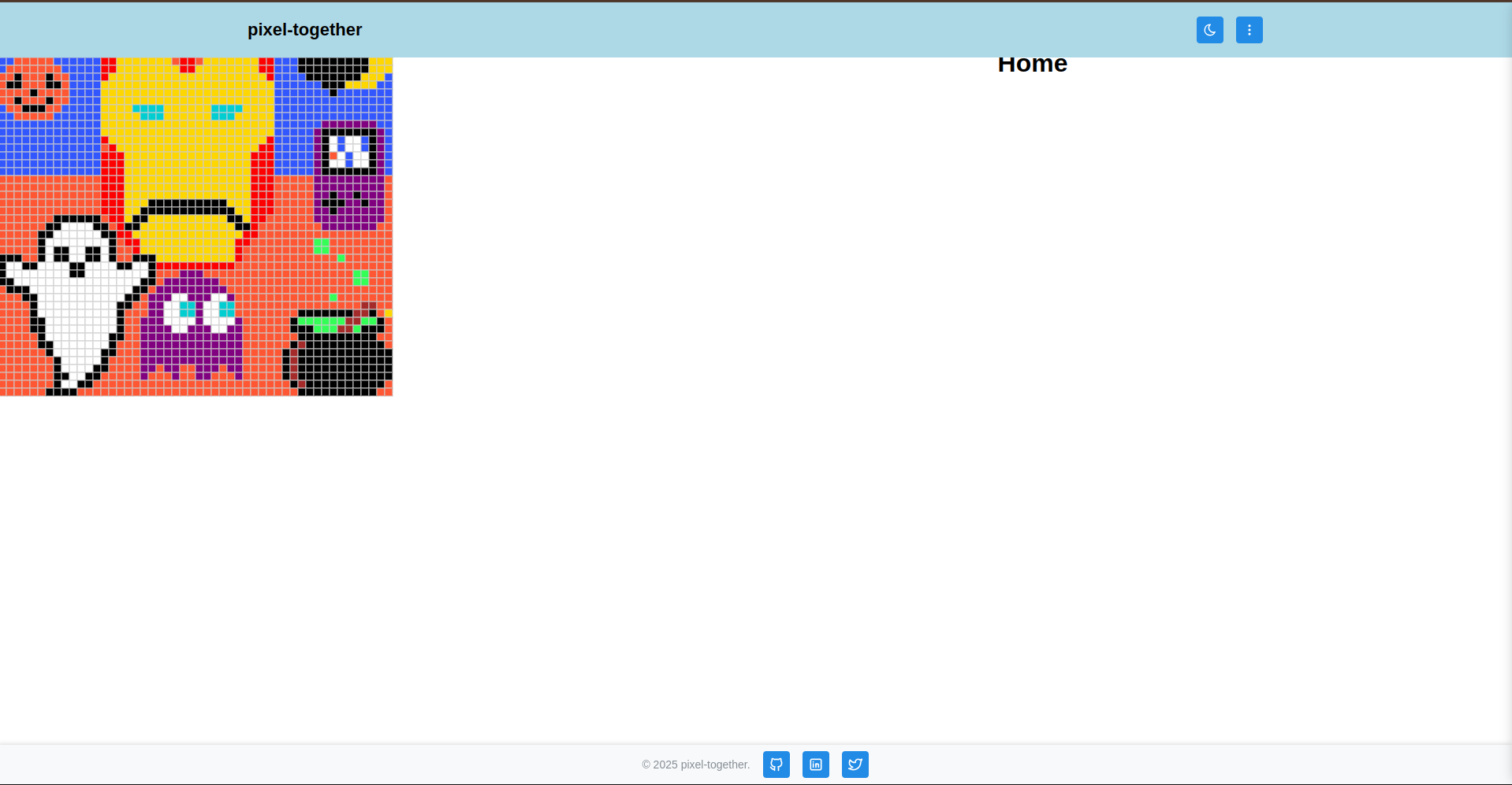 Screenshot pixel-together-website