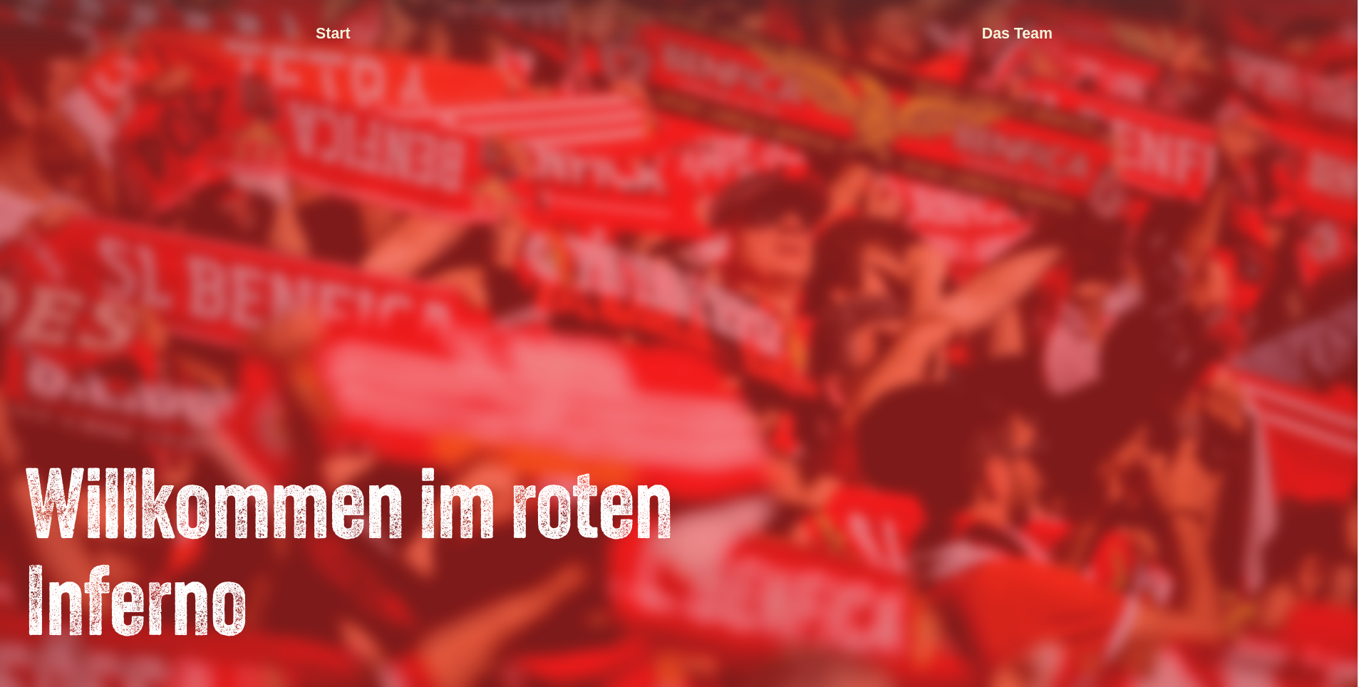 screenshot of my SL Benfica-Website
